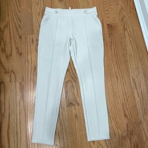 Chic Cream Women's Cropped Pants